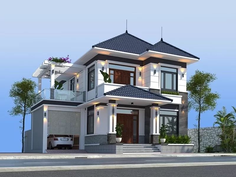 Biệt thự hiện đại 2 tầng