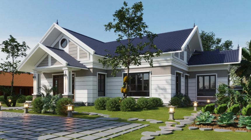 Biệt thự sân vườn 1 tầng