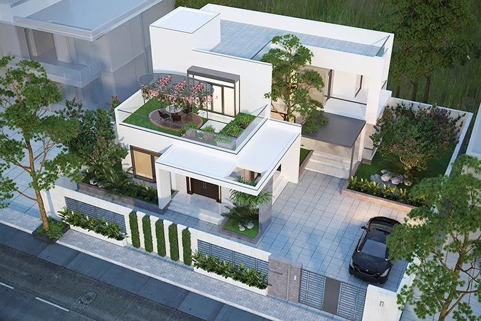 Mẫu biệt thự sân vườn hiện đại 1