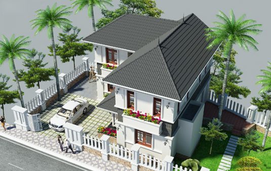 nha mai thai 2 tang