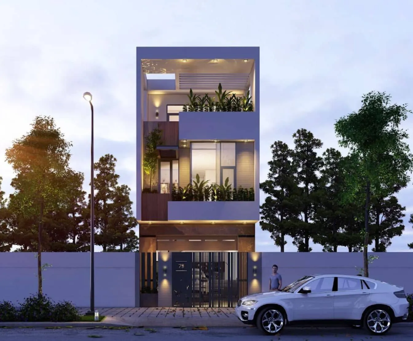 Nhà phố 3 tầng có gara ô tô