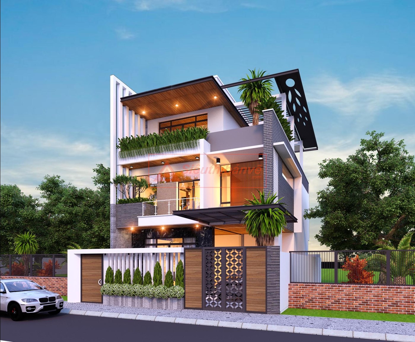 Nhà phố 3 tầng có sân thượng