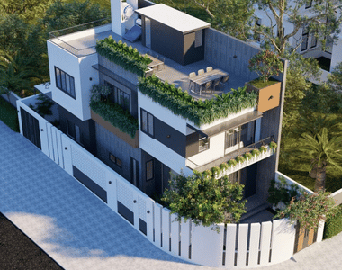 Nhà phố 3 tầng kết hợp kinh doanh quán cà phê