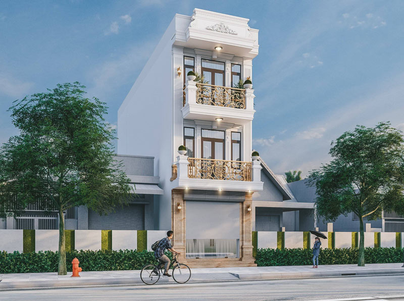 Nhà phố 3 tầng tân cổ điển