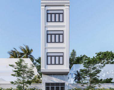 Thiết kế thi công nhà phố hiện đại 4 tầng