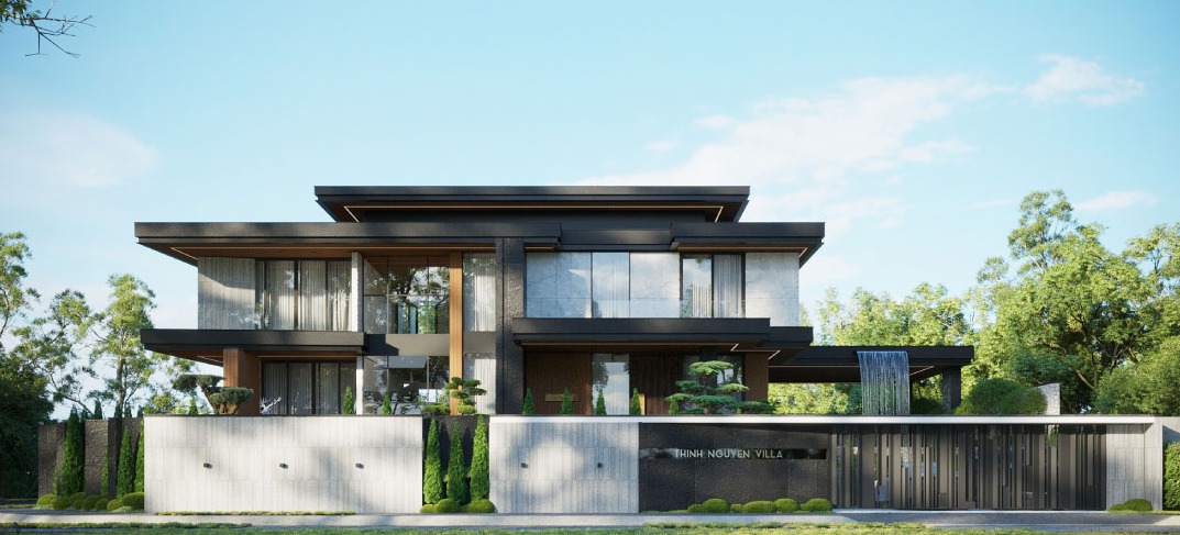 Biệt thự mái bằng hiện đại